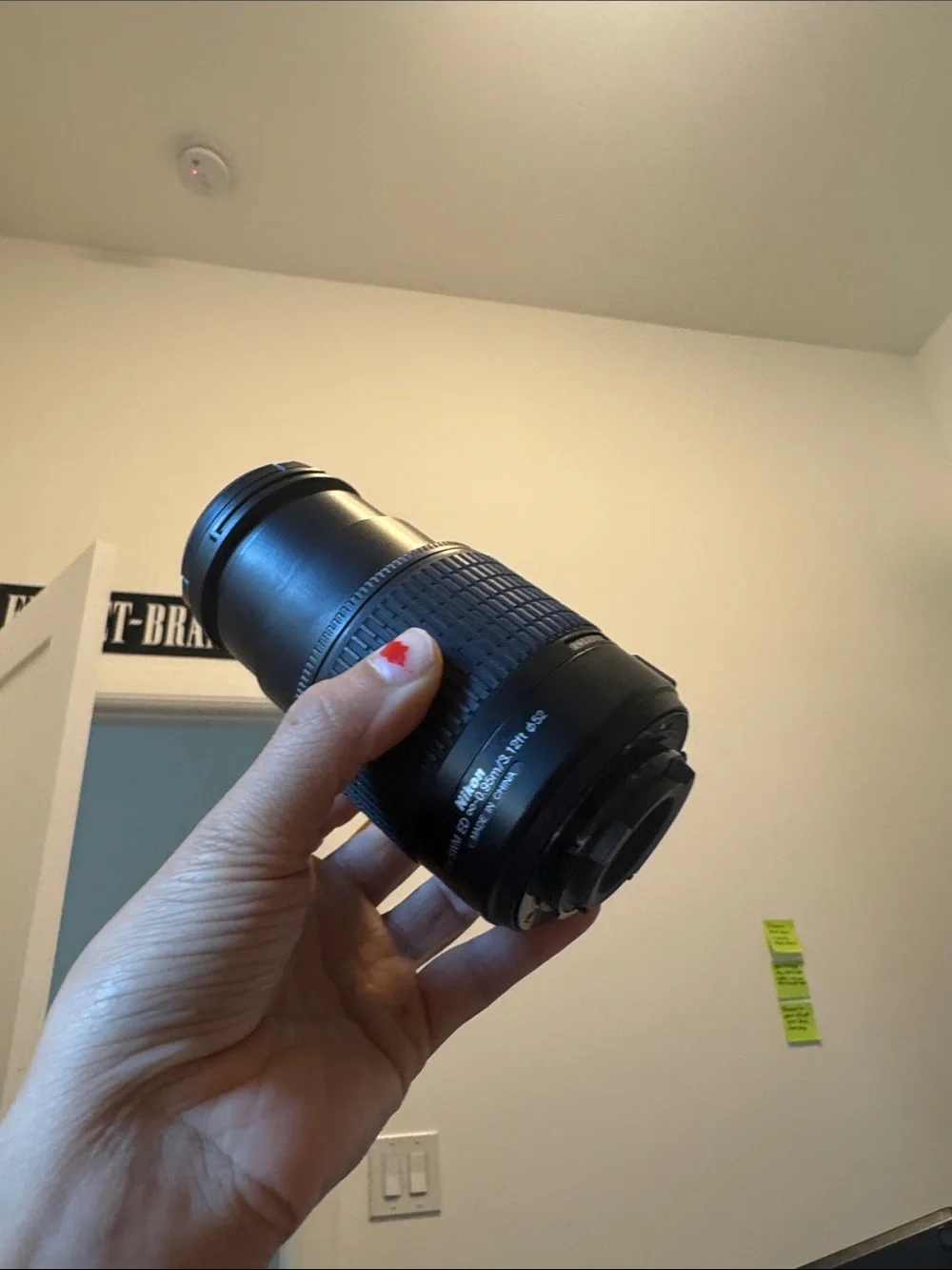 Nikon Black Telephoto Zoom Lens with Black Macro Adapter